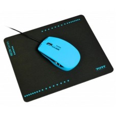 Port Connect Wired Mouse + Mouse Pad Azul Port Connect Wired Mouse + Mouse Pad Azul