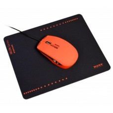 Port Connect Wired Mouse + Mouse Pad Laranja Port Connect Wired Mouse + Mouse Pad Laranja